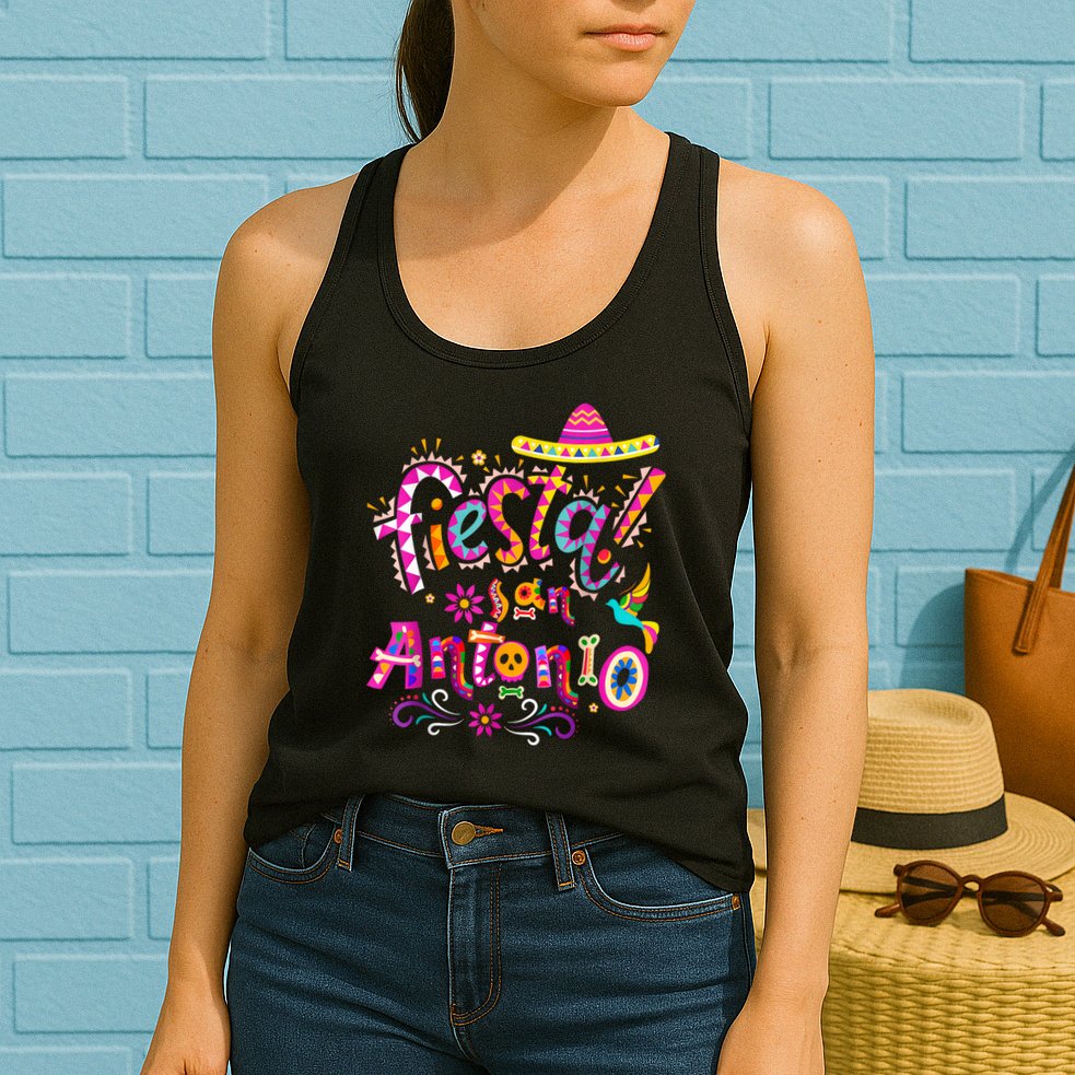 Fiesta Squad San Antonio Texas Cinco De Mayo Lets Fiesta  Womens Tank Top