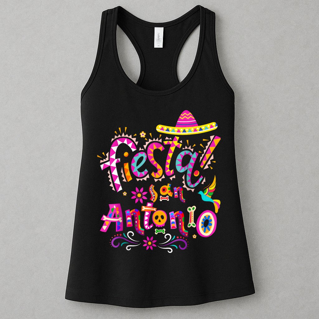Fiesta Squad San Antonio Texas Cinco De Mayo Lets Fiesta  Womens Tank Top