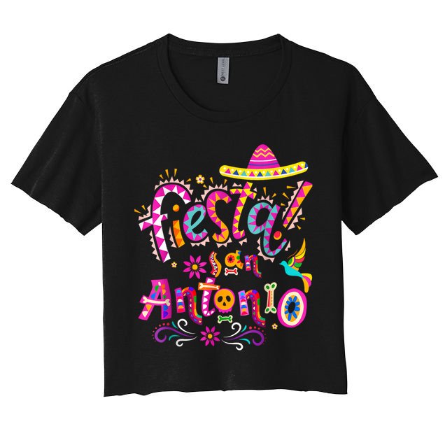 Fiesta Squad San Antonio Texas Cinco De Mayo Lets Fiesta  Crop Top