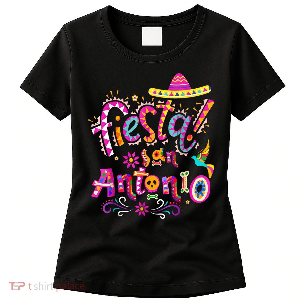 Fiesta Squad San Antonio Texas Cinco De Mayo Lets Fiesta  Womens T-Shirt