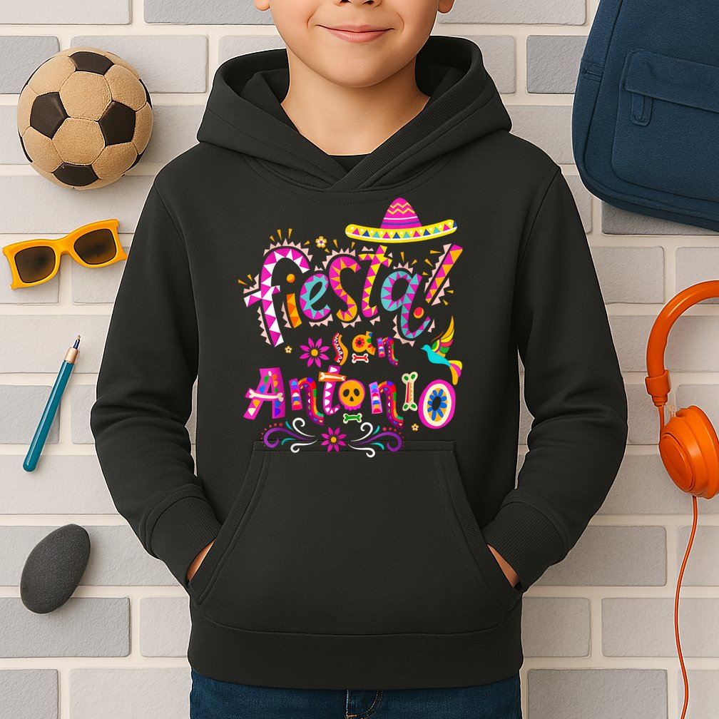 Fiesta Squad San Antonio Texas Cinco De Mayo Lets Fiesta  Kids Hoodie