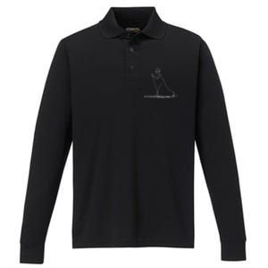 Funny Ski Skiing Lover Gift For Skier Performance Long Sleeve Polo