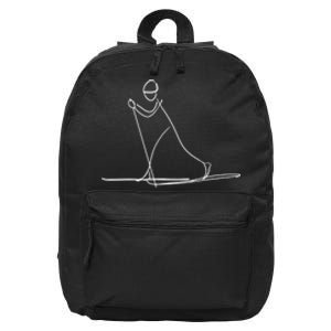 Funny Ski Skiing Lover Gift For Skier 16 in Basic Backpack