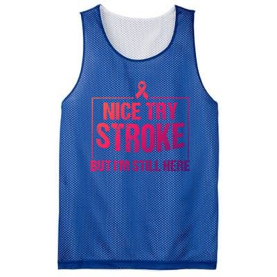 Funny Stroke Survivor Gift Cute Brain Attacks Gift Mesh Reversible Basketball Jersey Tank