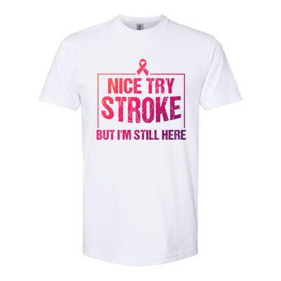 Funny Stroke Survivor Gift Cute Brain Attacks Gift Softstyle CVC T-Shirt