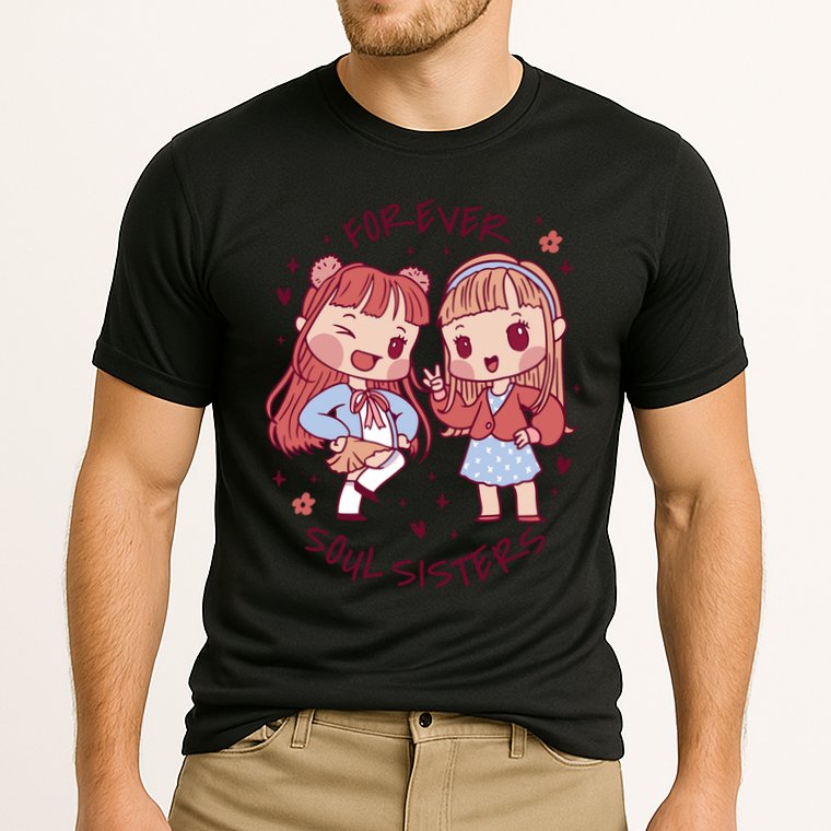 Forever Soul Sisters Chibi Friends Cooling Performance Crew T-Shirt
