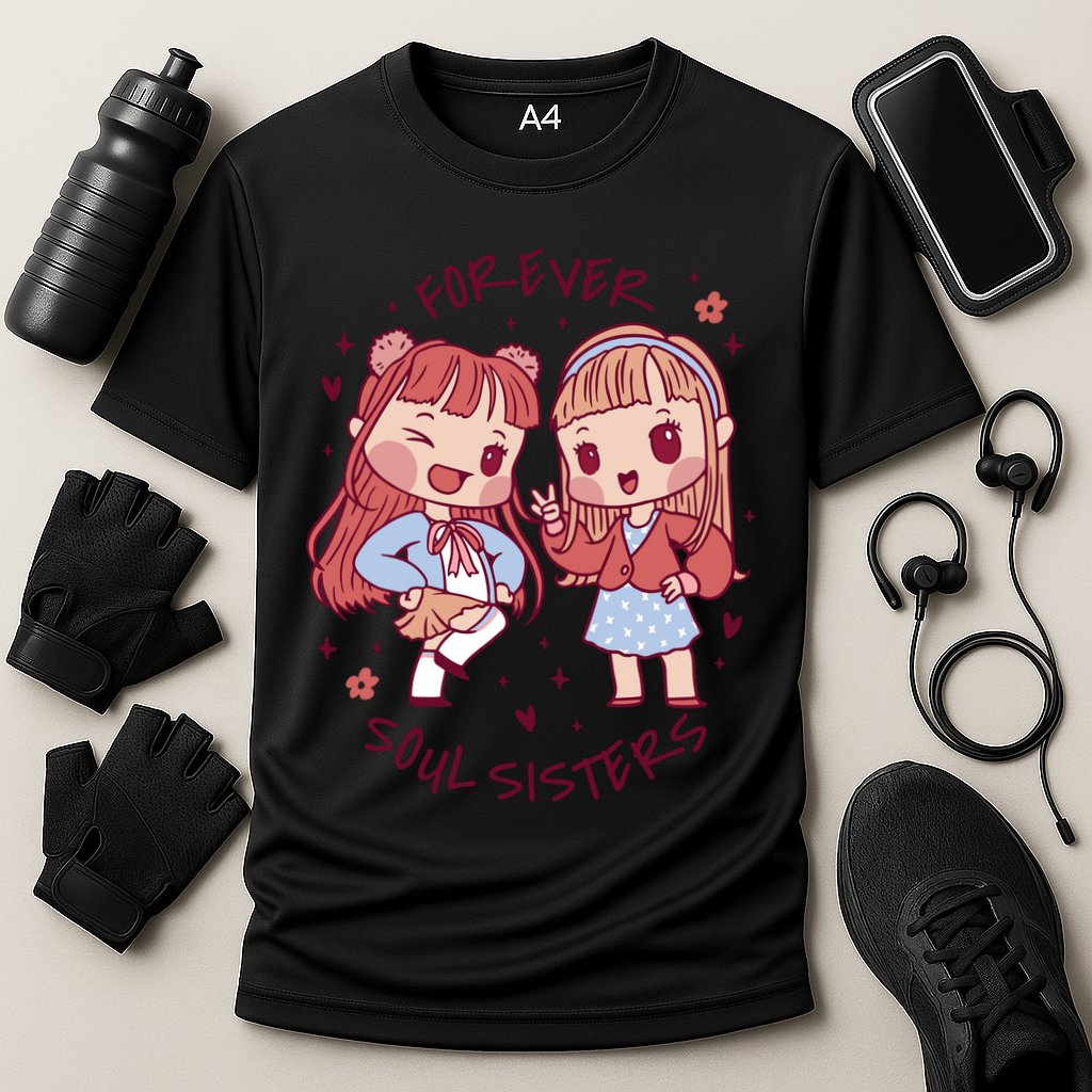 Forever Soul Sisters Chibi Friends Cooling Performance Crew T-Shirt