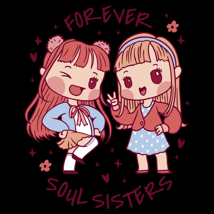 Forever Soul Sisters Chibi Friends Cooling Performance Crew T-Shirt