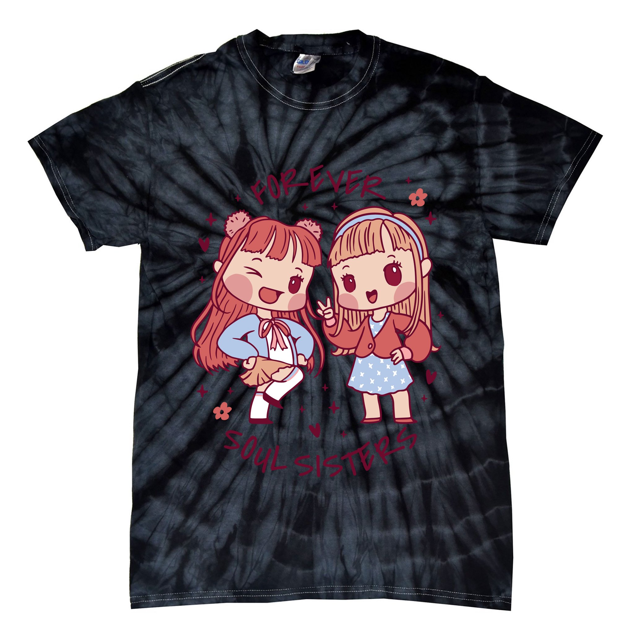 Forever Soul Sisters Chibi Friends Tie-Dye T-Shirt