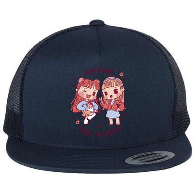 Forever Soul Sisters Chibi Friends Flat Bill Trucker Hat