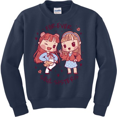 Forever Soul Sisters Chibi Friends Kids Sweatshirt