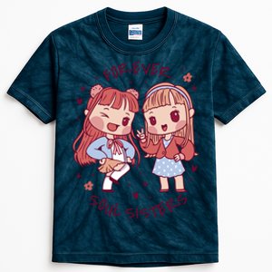 Forever Soul Sisters Chibi Friends Kids Tie-Dye T-Shirt