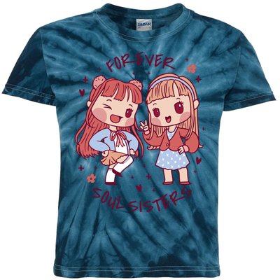 Forever Soul Sisters Chibi Friends Kids Tie-Dye T-Shirt