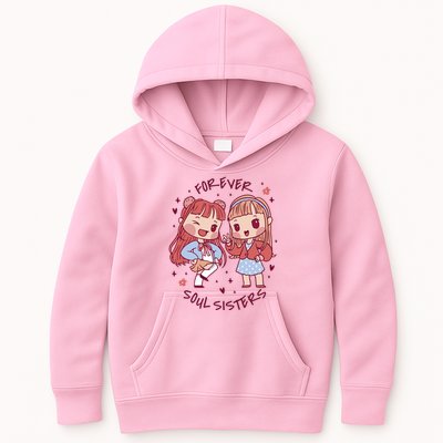 Forever Soul Sisters Chibi Friends Kids Hoodie
