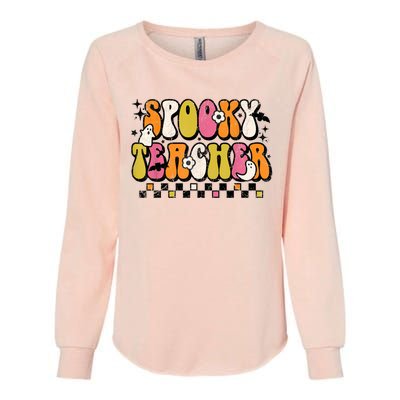 Funny Spooky Season Retro Spooky Teacher Halloween Costume Womens California Wash Sweatshirt