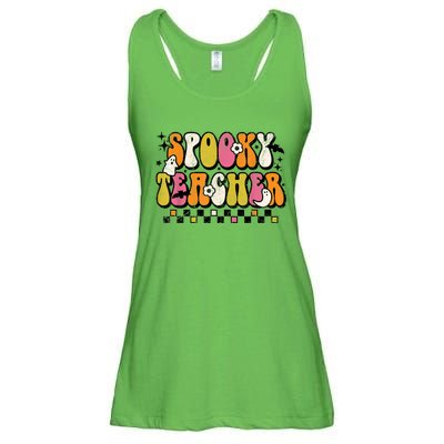 Funny Spooky Season Retro Spooky Teacher Halloween Costume Ladies Essential Flowy Tank