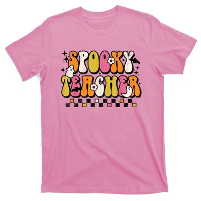 Funny Spooky Season Retro Spooky Teacher Halloween Costume T-Shirt