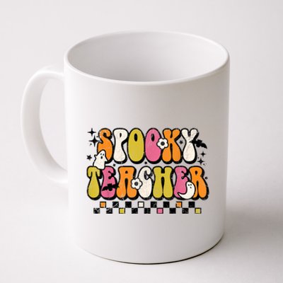 Funny Spooky Season Retro Spooky Teacher Halloween Costume Coffee Mug