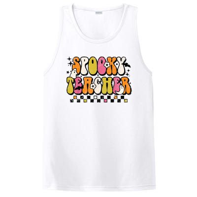 Funny Spooky Season Retro Spooky Teacher Halloween Costume PosiCharge Competitor Tank