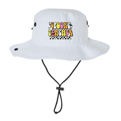 Funny Spooky Season Retro Spooky Teacher Halloween Costume Bucket Hat