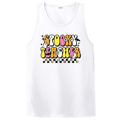 Funny Spooky Season Retro Spooky Teacher Halloween Costume PosiCharge Competitor Tank