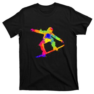 Funny Skiing Snowboarding Colorful Cute Gift T-Shirt