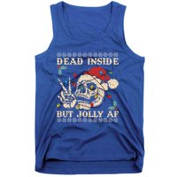 Festive Sarcastic Snarky Skeleton Ugly Christmas Sweater Gift Tank Top