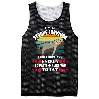 Funny Stroke Survivor Mesh Reversible Basketball Jersey Tank