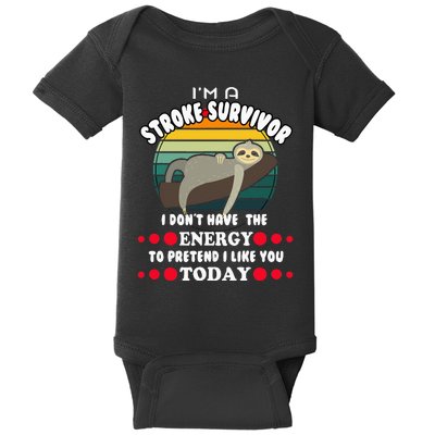 Funny Stroke Survivor Baby Bodysuit