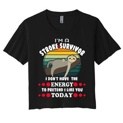 Funny Stroke Survivor Women's Crop Top Tee