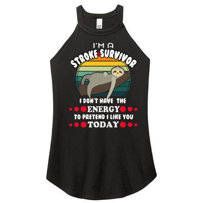 Funny Stroke Survivor Women’s Perfect Tri Rocker Tank