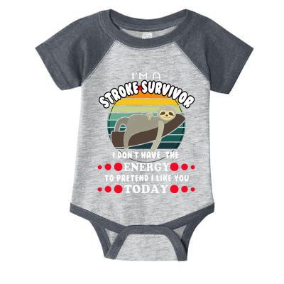 Funny Stroke Survivor Infant Baby Jersey Bodysuit