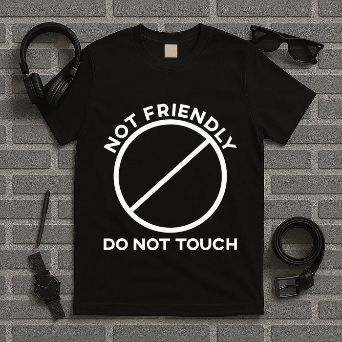Funny Sarcasm Social Distance Not Friendly Do Not Touch T-Shirt