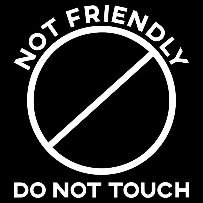 Funny Sarcasm Social Distance Not Friendly Do Not Touch Flat Bill Trucker Hat