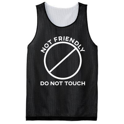 Funny Sarcasm Social Distance Not Friendly Do Not Touch Mesh Reversible Basketball Jersey Tank