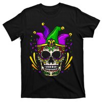 Funny Sugar Skull Mardi Gras Party T-Shirt