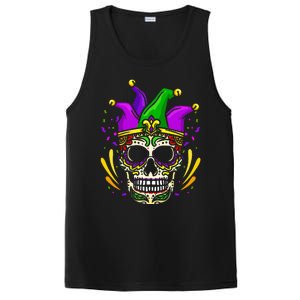 Funny Sugar Skull Mardi Gras Party PosiCharge Competitor Tank