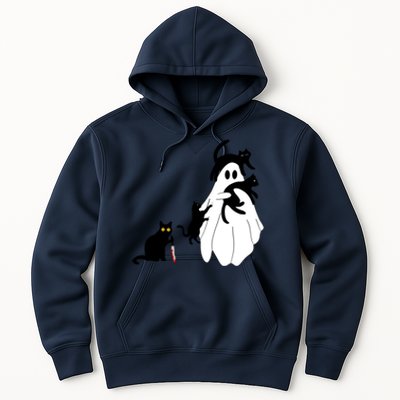 Funny Saying Spooky Season Halloween Cat Ghost Hoodie