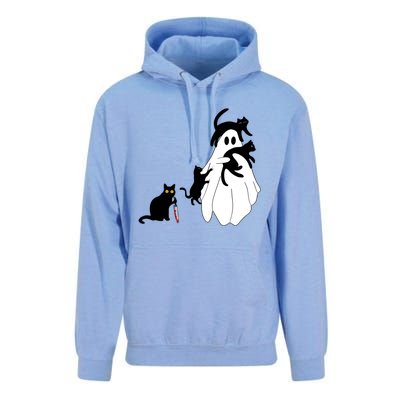 Funny Saying Spooky Season Halloween Cat Ghost Unisex Surf Hoodie