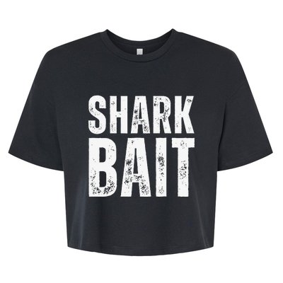 Funny Shark Shark Bait Bella+Canvas Jersey Crop Tee