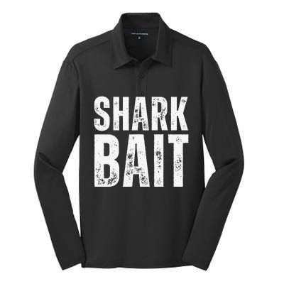 Funny Shark Shark Bait Silk Touch Performance Long Sleeve Polo