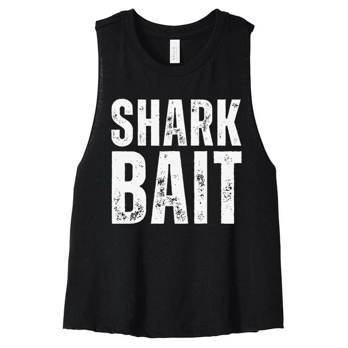 Funny Shark Shark Bait Women's Racerback Cropped Tank