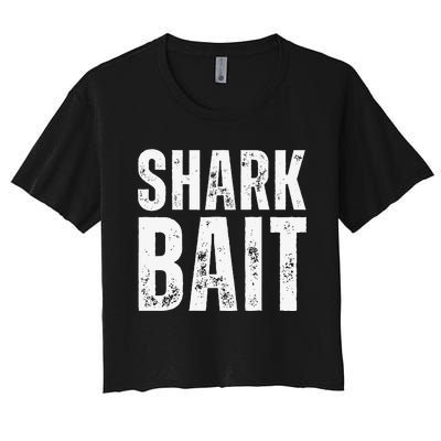 Funny Shark Shark Bait Women's Crop Top Tee