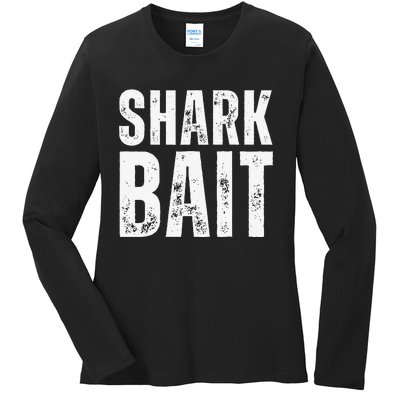 Funny Shark Shark Bait Ladies Long Sleeve Shirt