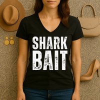 Funny Shark Shark Bait Women's V-Neck T-Shirt