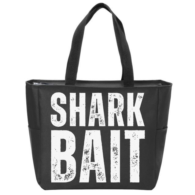 Funny Shark Shark Bait Zip Tote Bag