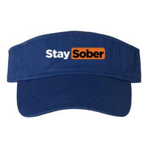 Funny Stay Sober Valucap Bio-Washed Visor