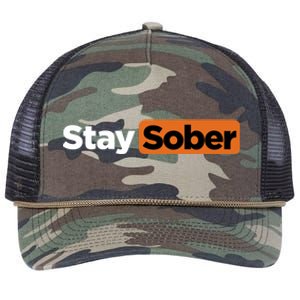 Funny Stay Sober Retro Rope Trucker Hat Cap