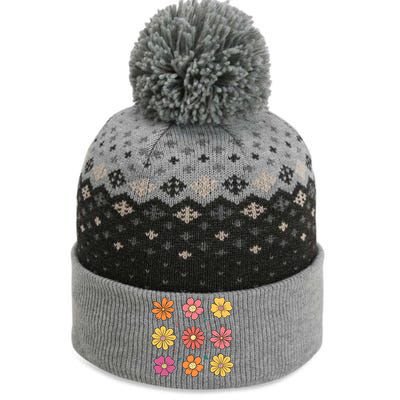 Flowers Spring Summer Floral Groovy The Baniff Cuffed Pom Beanie