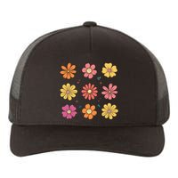 Flowers Spring Summer Floral Groovy Yupoong Adult 5-Panel Trucker Hat